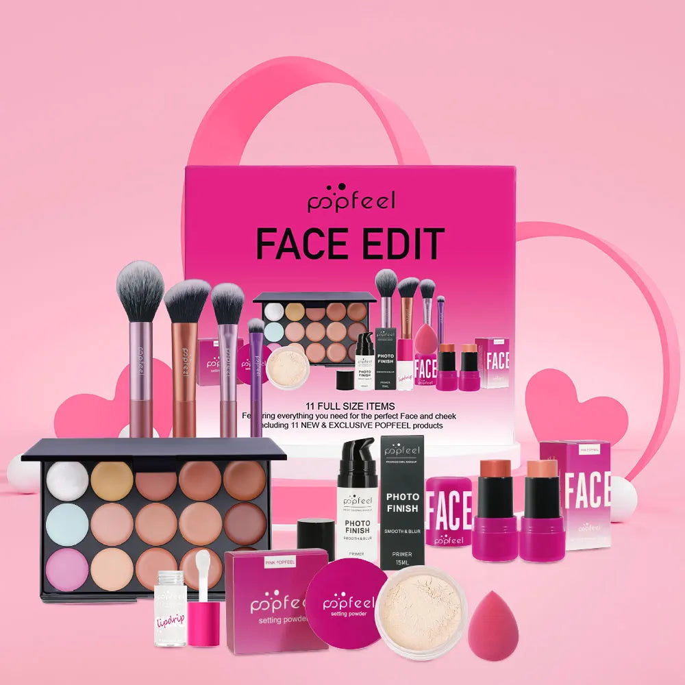 All in One Makeup Kit Eyeshadow Powder Lipgloss Lipoil,Valentine'S Day Gift for Girls Women