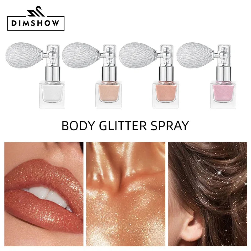 Shimmer Body Highlighting Spray | Brightening Glow & Scented Body Powder | Radiant Glitter Highlighter for Face and Body