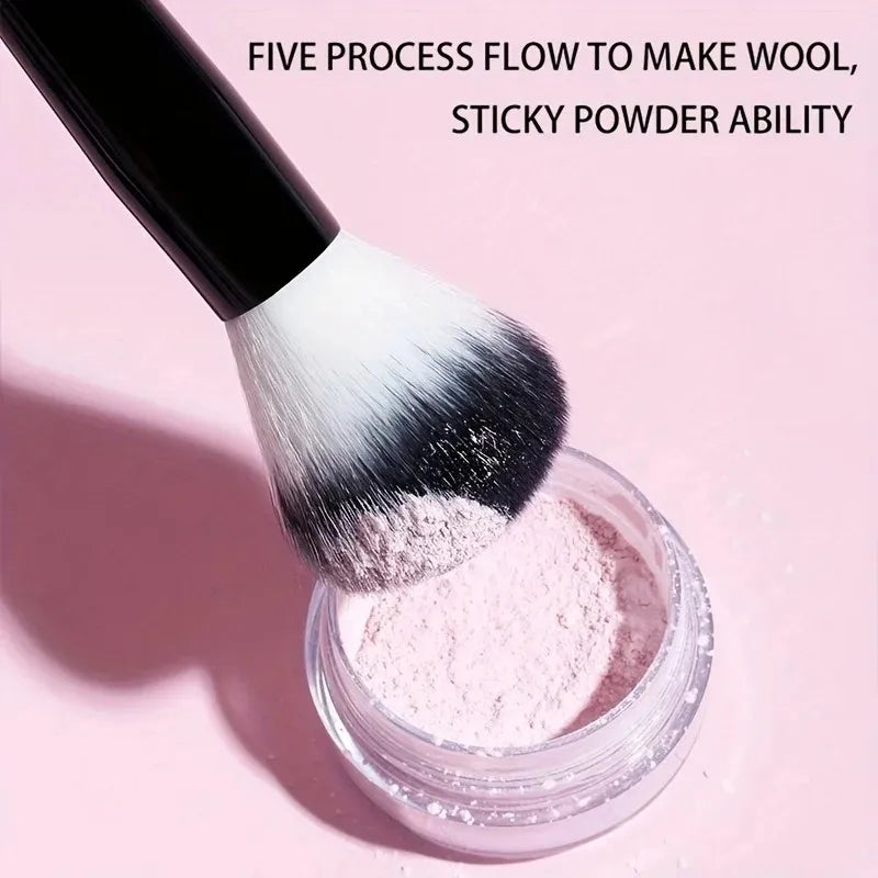 13Pcs Makeup Brush Set + Bag,Professional Nylon Bristle, ABS Handle, Unscented, for All Skin Types, Includes Eye Shadow, Powder