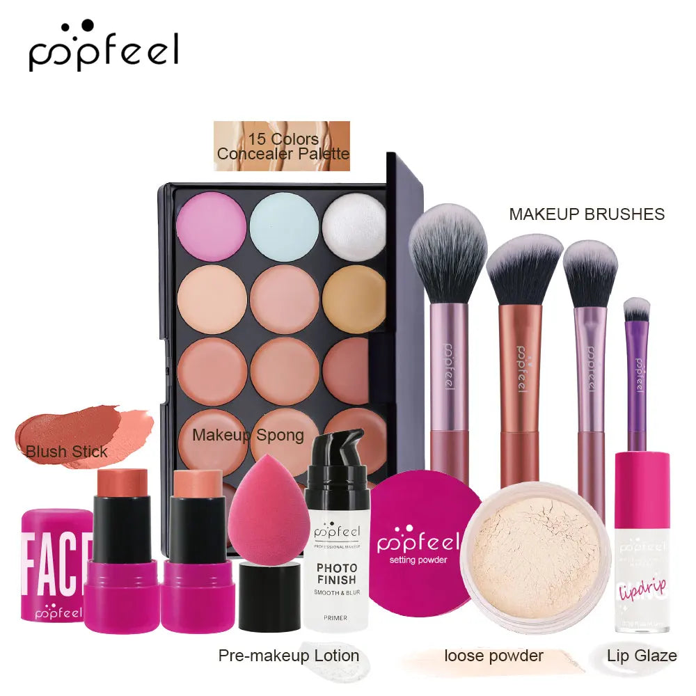 All in One Makeup Kit Eyeshadow Powder Lipgloss Lipoil,Valentine'S Day Gift for Girls Women
