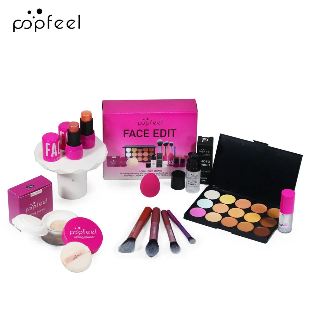 All in One Makeup Kit Eyeshadow Powder Lipgloss Lipoil,Valentine'S Day Gift for Girls Women
