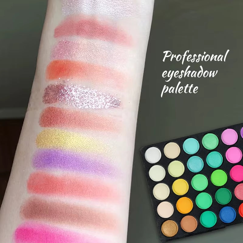 120 Colors Matte Shimmer Eyeshadow Palette Natural Waterproof Lasting Eye Shadow Makeup Set with 20 Makeup Brushes Cosmetics Kit