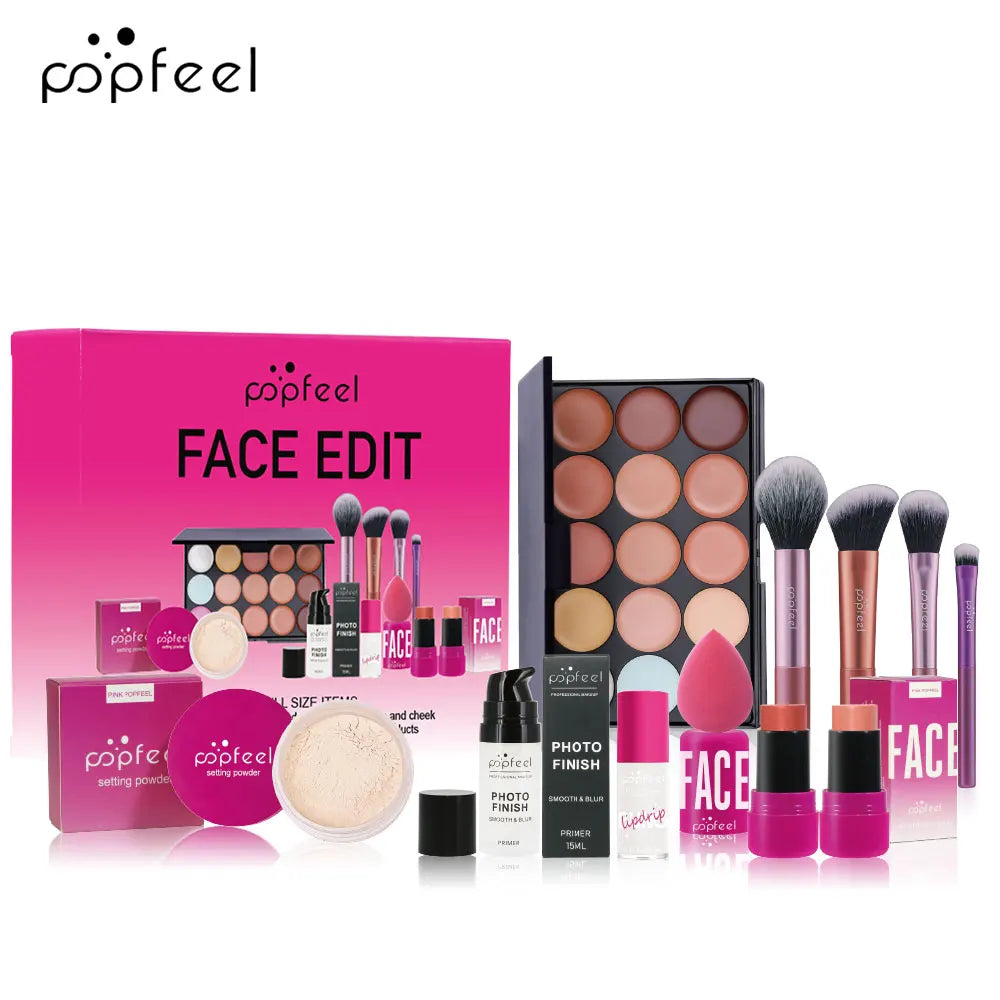 All in One Makeup Kit Eyeshadow Powder Lipgloss Lipoil,Valentine'S Day Gift for Girls Women