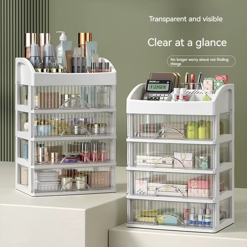 Desktop Storage Box Storage Drawer Hair Decoration Multi-Layer Storage Cabinet Cosmetics Jewelry Box Stationery Multi-Functional